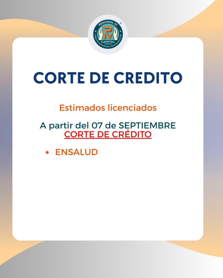 Prevención Salud — Corte de crédito